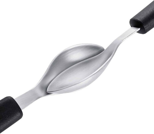 Triangle Kanel Shallow Kitchen Spoon Stainless Steel Black 8cm