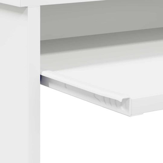 Schreibtisch Regal Holz White 106x40x88.5cm