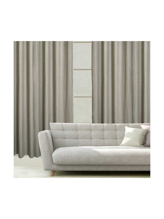Das Home Κουρτίνα με Τρουκς 2260 Γκρι 140x270εκ.