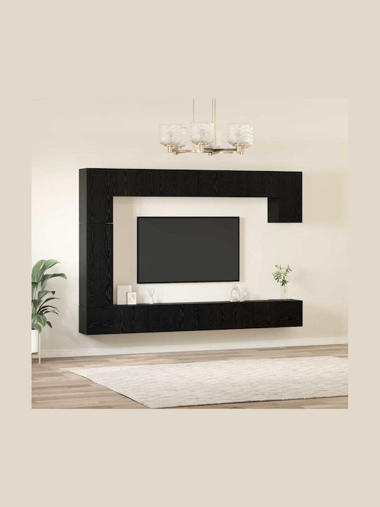Wohnzimmer TV-Einheit Black Oak L100xB30xH30.5cm