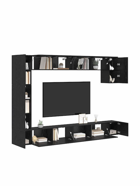 Wohnzimmer TV-Einheit Black Oak L100xB30xH30.5cm