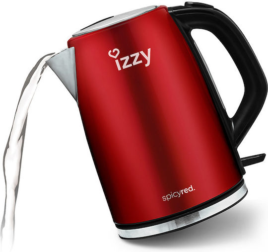 Izzy IZ-3011 Βραστήρας 1.7lt 2200W Κόκκινος