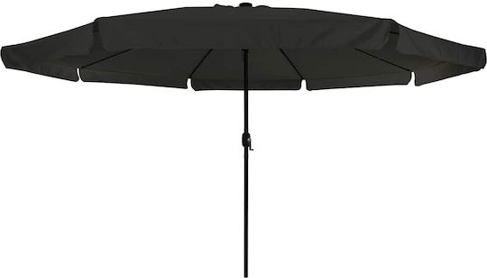 Umbrelă Rotundă Din Aluminiu Neagră Φ3.95xÎ2.49m