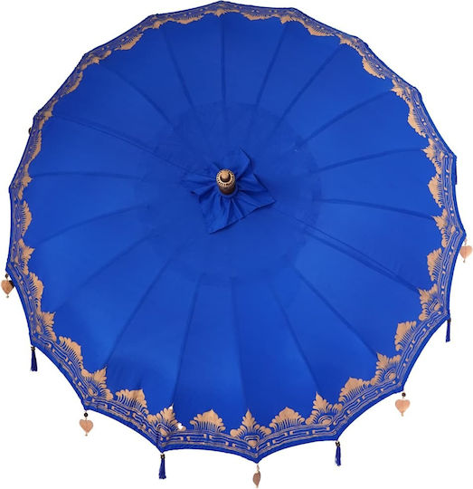 Umbrelă Rotundă Din Lemn Albastră Φ2.5xÎ2.5m