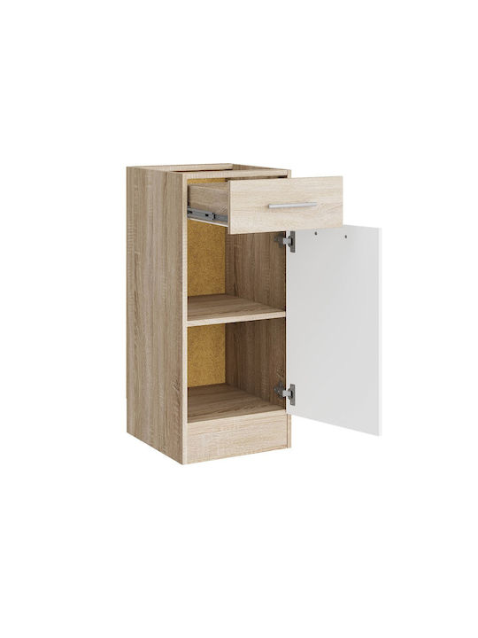 Floor Cabinet Sonoma Oak, White 30x46x82cm