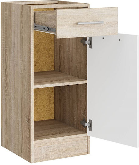 Επιδαπέδιο Ντουλάπι Sonoma Oak, White 30x46x82εκ.