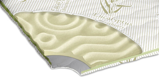Green Future Mattress Topper Eucalyptus Comfort Super Double Foam with Removable Cover 160x200x5cm