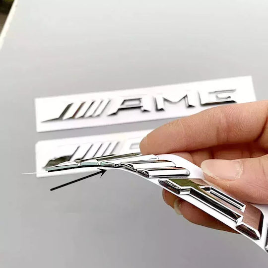 Amg Logo Car Sticker Mercedes Benz – Silver Aif274