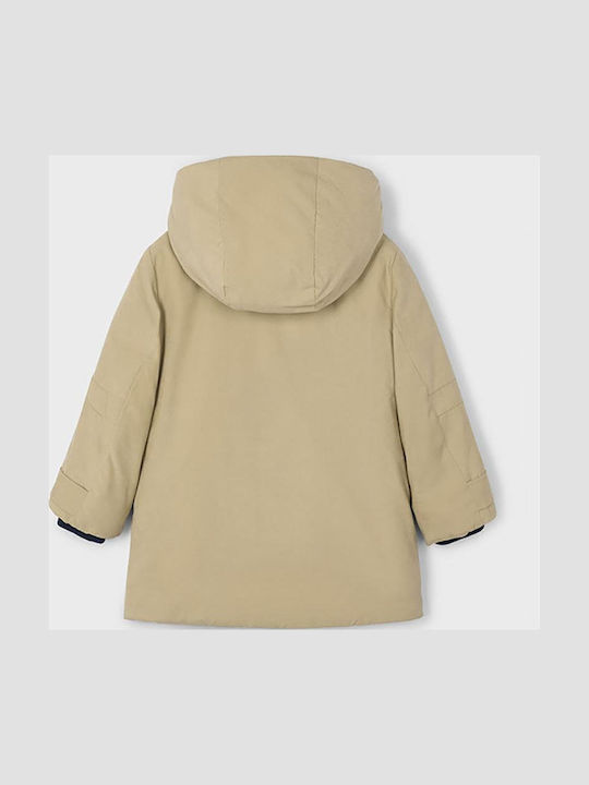 Kids' Parka with Hood Beige