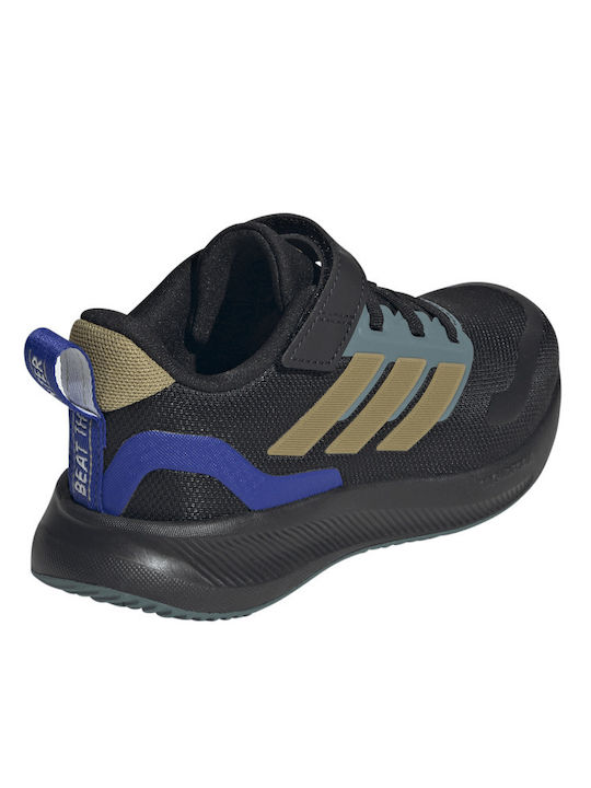 Runfalcon 5 Kids Sports Shoes Running with Hoop & Loop Closure Black