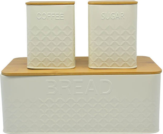 Ankor Ankor Lebensmittelgläser & Behälter Kaffee mit Deckel Metallisch Beige 10x10x13,5cm 1 Stück