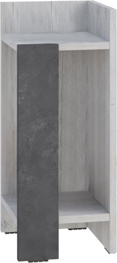 Κομοδίνο Elos Ξύλινο Λευκό 25x27x60cm