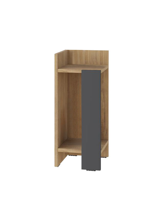 Bedside Table Elos Wooden Grey 25x27x60cm