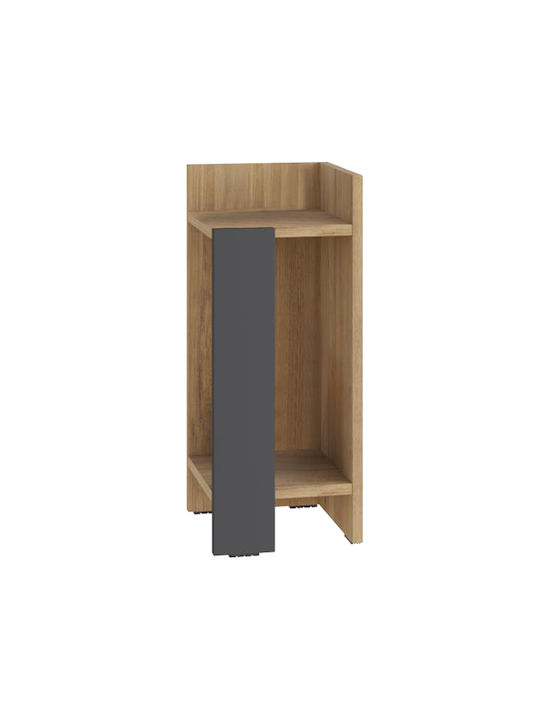 Bedside Table Elos Wooden Sapphire Oak - Anthracite 25x27x60cm