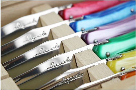 Andre Verdier Bright Laguiole Deluxe Μαχαίρια Steak από Ανοξείδωτο Ατσάλι 12cm 6τμχ