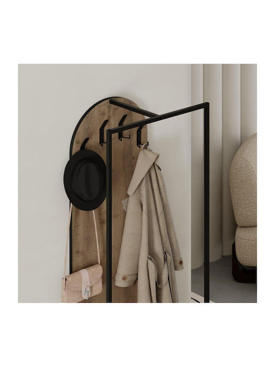 Archy Eingangsmöbel mit Garderobe & Schuhschrank Open Walnut 53x31.7x180cm