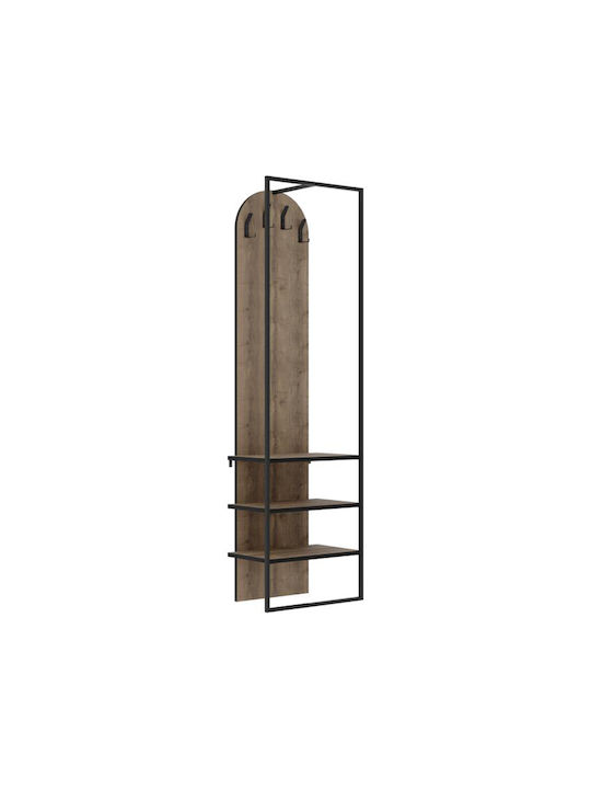 Archy Eingangsmöbel mit Garderobe & Schuhschrank Open Walnut 53x31.7x180cm