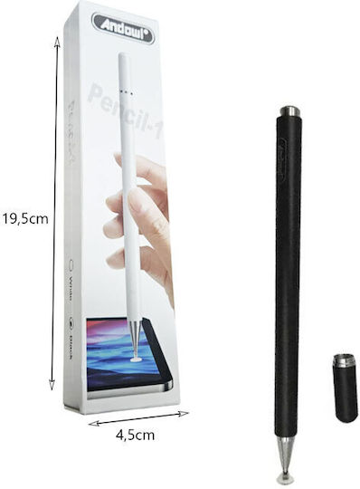 Andowl Q-PEN1 Γραφίδα Αφής σε Μαύρο χρώμα