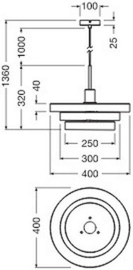 Osram Κρεμαστό Φωτιστικό Πράσινο με Ντουί E27