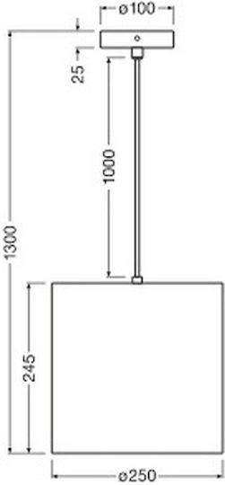Osram Κρεμαστό Φωτιστικό Καφέ με Ντουί E27