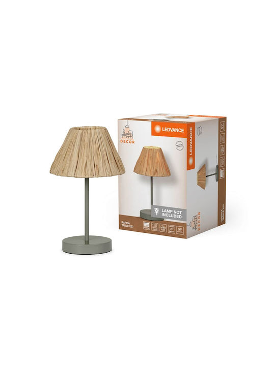 Osram Lampă de masă pentru Soclu E27 cu Abajur Maro și Bază