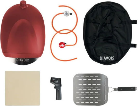 DELIVITA Diavolo Kommerzielle Pizzaofen LPG Traditionell 62x42x37cm