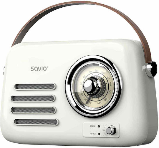 Savio RS-02 Tragbares Radio mit Bluetooth Weiß
