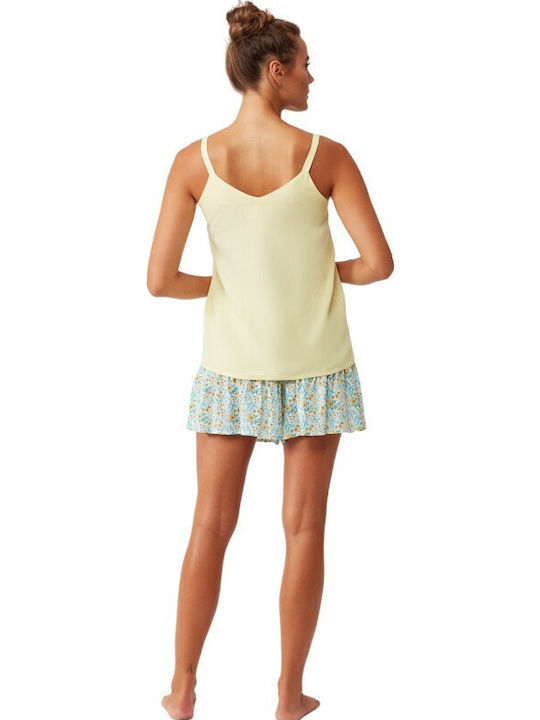 Catherine's De vară Set Pijamale pentru Femei Κιτρινο