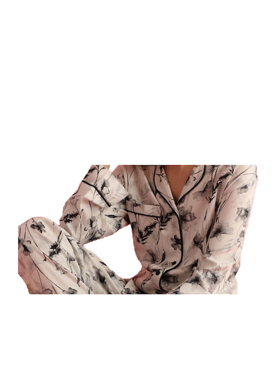 Mirano Homewear Καλοκαιρινό Γυναικείο Σετ Πιτζάμας Λευκή