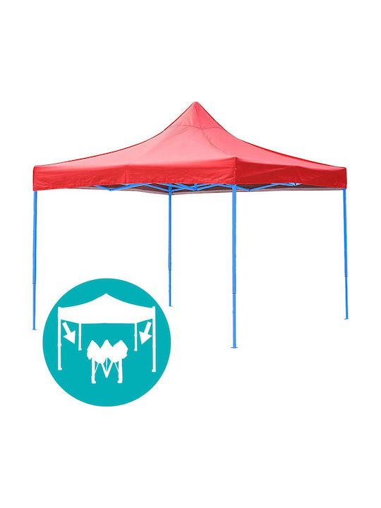 Timeless Tools Faltbarer Pavillon Garten Rot 3x3m