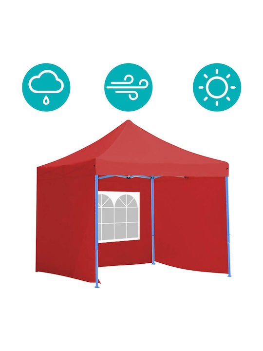 Timeless Tools Faltbarer Pavillon Garten Rot 3x3m