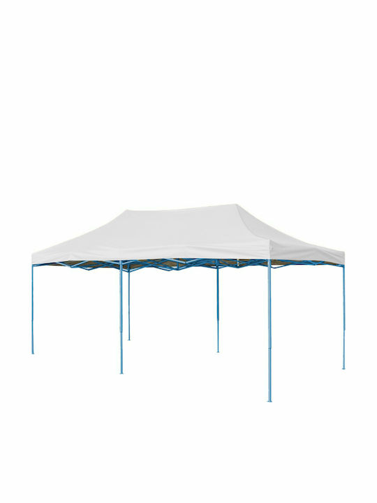 Сгъваема киоска Градина Бял 3x6м