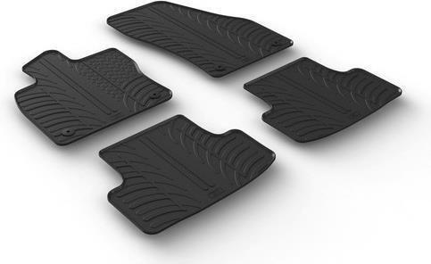 Lampa Set of Front and Rear Mats 4pcs Tray Type for Skoda Karoq 2017 Black
