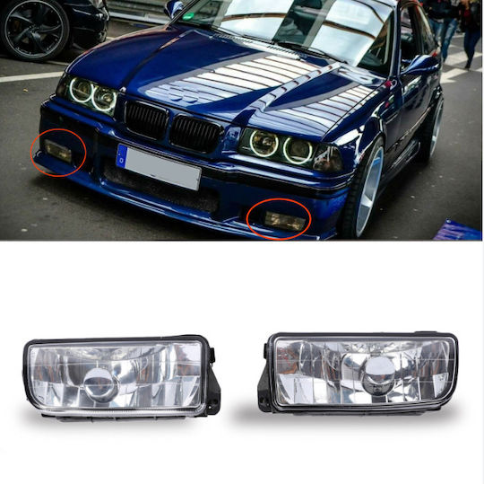 Rectangle Foglights Car BMW Series 3 1991-2000 2pcs
