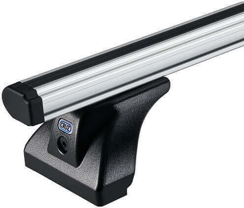 Cruz Car Roof Bars Aluminum Alu Cargo AF 118cm Universal Set with Roof Rack Legs Silver