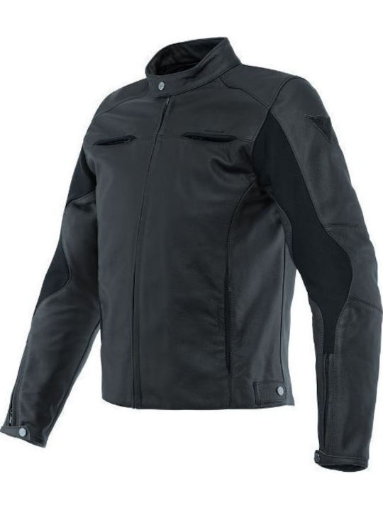 Dainese Razon Καλοκαιρινό Ανδρικό Μπουφάν Μηχανής Δερμάτινο Μαύρο