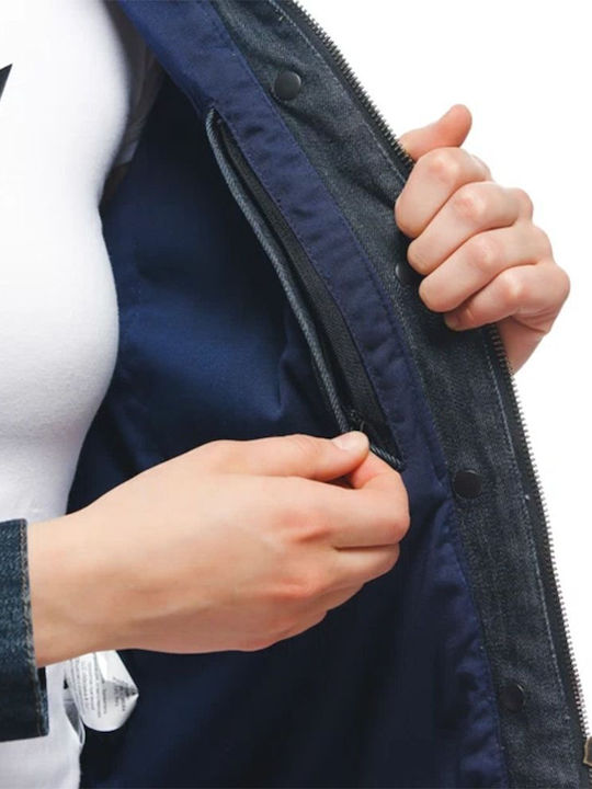Dainese Denim Tex Γυναικείο Μπουφάν Μηχανής 4 Εποχών Μπλε