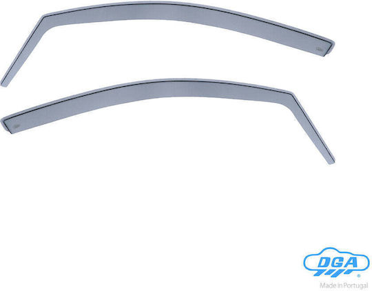 DGA Set of Windbreakers Front Car Dark Fime for Honda Jazz 2001-2009 2pcs