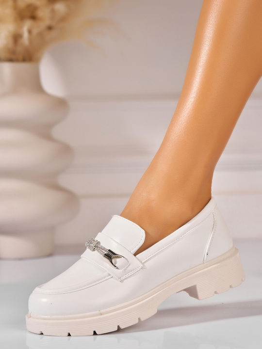 Diona Women's Loafers in White Color