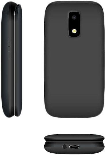 Lamtech Flip-X Dual SIM (32/32MB) Κινητό με Μεγάλα Κουμπιά Μαύρο