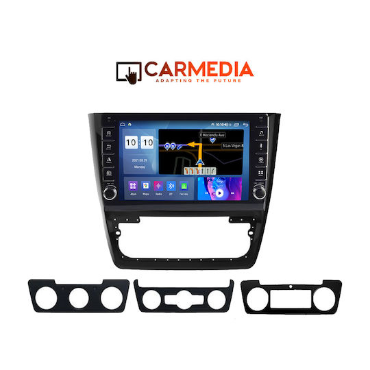 Carmedia Auto-Audiosystem für Skoda Yeti 2014 (Bluetooth/USB/WiFi/GPS/Apple-Carplay/Android-Auto) mit Touchscreen 10"