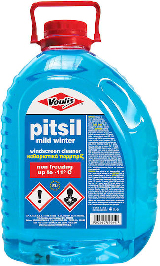 Voulis Pitsil -11 Αντιπαγωτικό Καθαριστικό Υγρό Τζαμιών Αυτοκινήτου 4lt