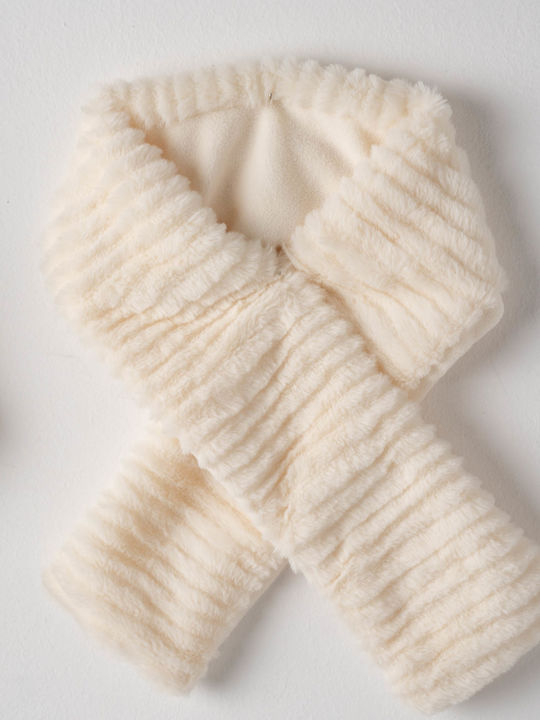 Kids' Fur with Hood Ecru