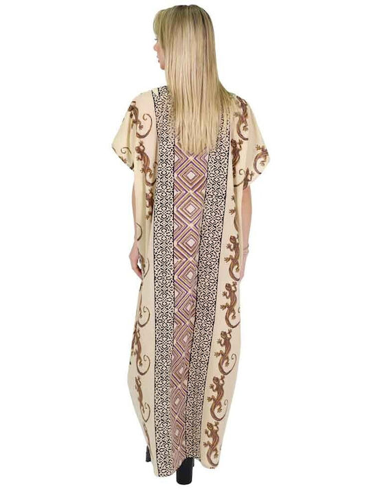 Aquablue Damen Maxi Kaftan Strand Beige