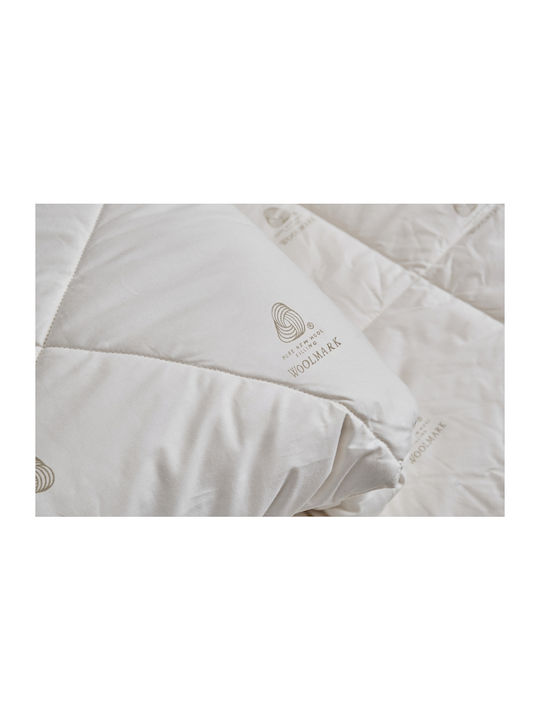 Cokitex Duvet Queen Wool 220x240cm Wool Perfect White