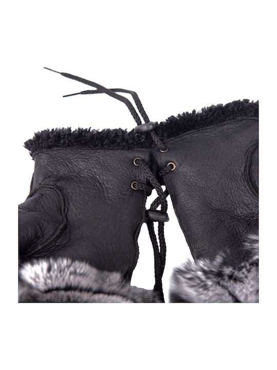 Schwarz Leder Handschuhe