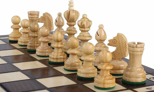 Chess + Checkers 35x35cm Cherry