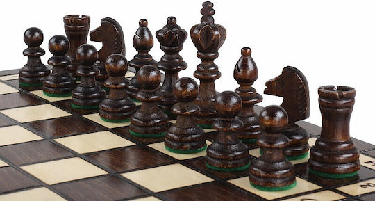 Chess + Checkers 35x35cm Cherry