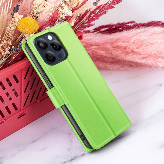 Zanaé Wallet Case Iphone 15 Pro Max Stand Function Magnetic Tab Green