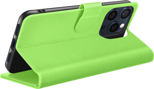 Zanaé Wallet Case Iphone 15 Pro Max Stand Function Magnetic Tab Green